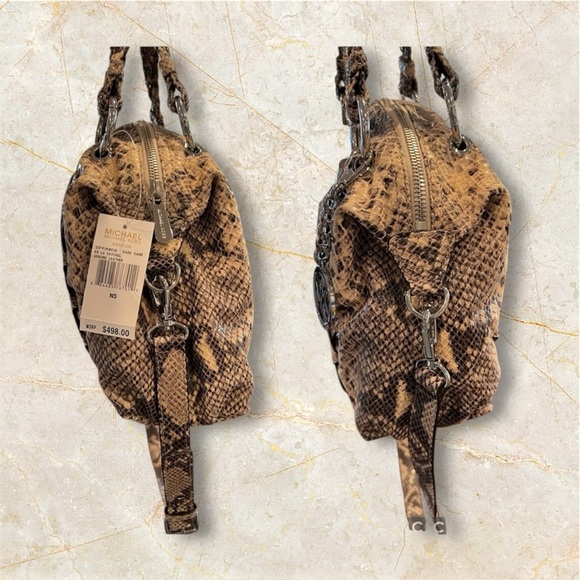 Michael Michael Kors Kenton Python Embossed Leather Large Satchel NWT MSRP $498 - Picture 7 of 15